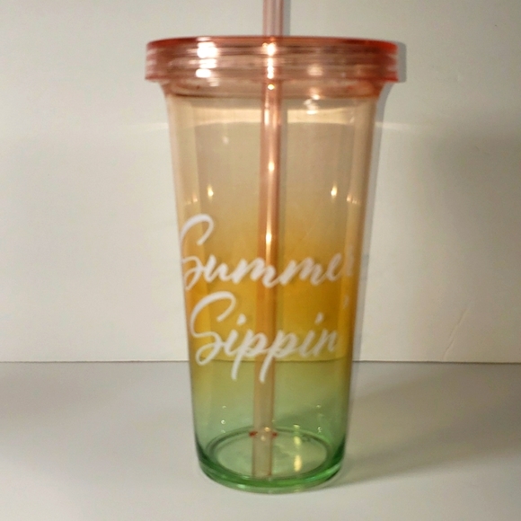 Source Unknown Other - Summer Sippin Cup with Straw